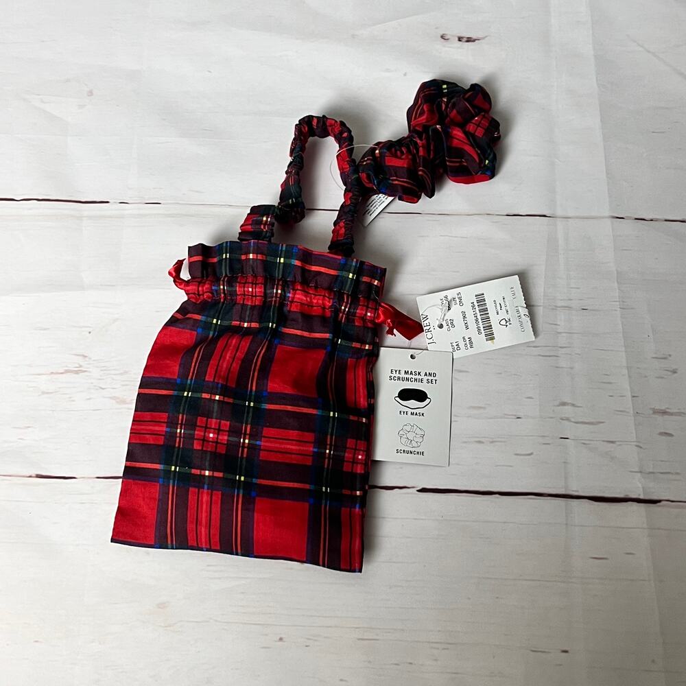 J.crew Women's Three Piece Eye Mask and Scrunchie Set